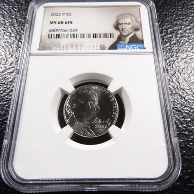 2022-P NGC MS68 6FS JEFFERSON NICKEL