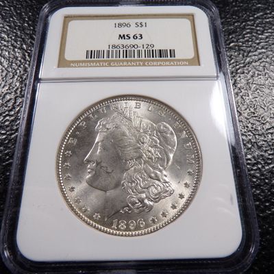 1896 NGC MS63 MORGAN SILVER DOLLAR