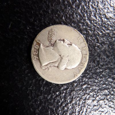 1936 WASHINGTON SILVER QUARTER