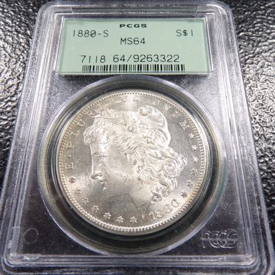 1880-S PCGS MS64 HIGH GRADE MORGAN SILVER DOLLAR