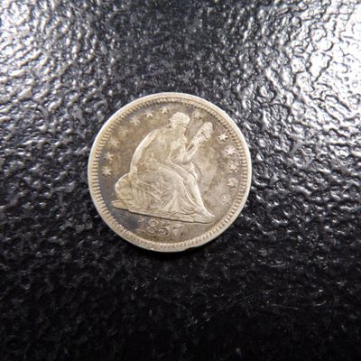 1857 SEATED LIBERTY SILVER QUARTER