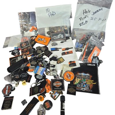 Harley-Davidson Dealership and Event Memorabilia Including 135 Pins