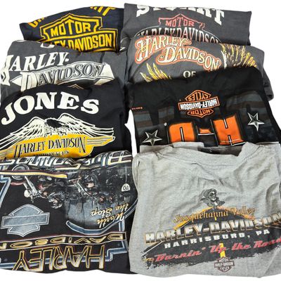Vintage Harley-Davidson Motorcycle Graphic T-Shirts including 1988 Holoubek Dragon Print