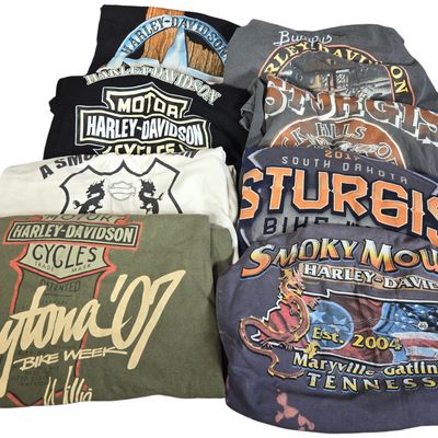 Eight Assorted Harley-Davidson Dealer and Event Shirts