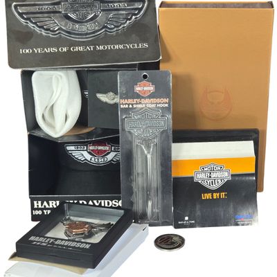 Harley-Davidson Anniversary Memorabilia and Accessories including 100th and 105th Anniversary Sets