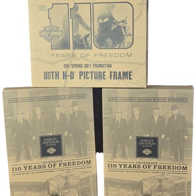 Three Harley-Davidson 110th Anniversary Commemorative Gift Sets