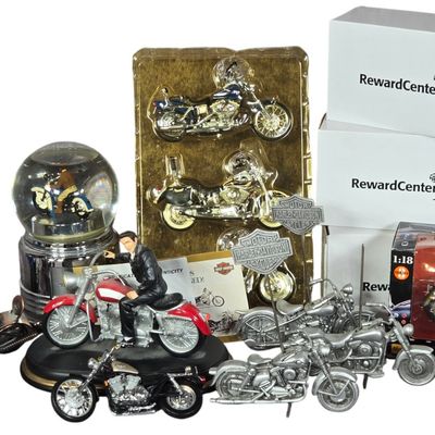Harley-Davidson and Motorcycle Memorabilia featuring Maisto and Westland Giftware