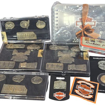 Harley-Davidson and Harley Owners Group Commemorative Pin Sets and Stationery