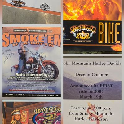 Smoky Mountain Harley-Davidson Banners and Motorcycle Event Posters featuring Leo Maddy Signature