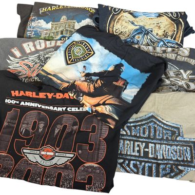 Eight Assorted Harley-Davidson and Motorcycle Rally Garments