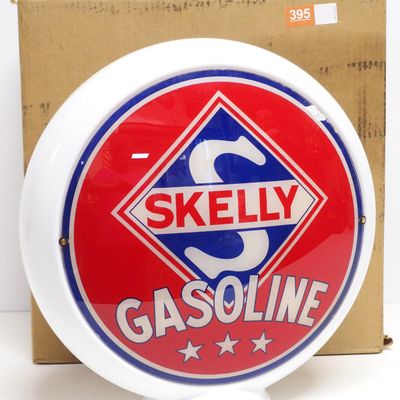 Sale Photo Thumbnail #404: Skelly Gasoline glass gas pump globe, WOW!