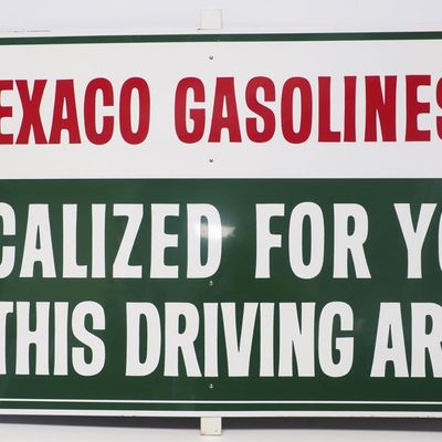 Sale Photo Thumbnail #339: Texaco Gasoline sign, marked MCA
