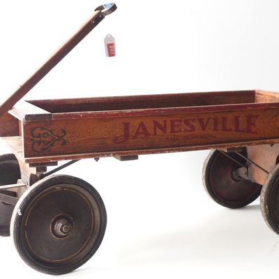 Sale Photo Thumbnail #302: Janesville Ball Bearing child's pull wagon