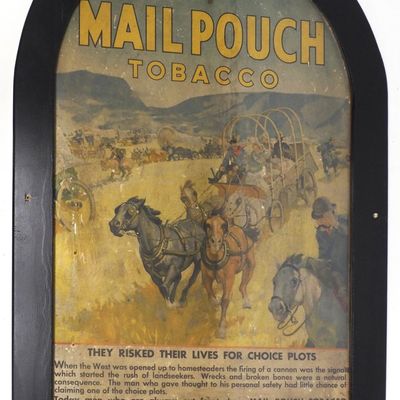 Sale Photo Thumbnail #100: Mail Pouch Tobacco cardboard advertisement