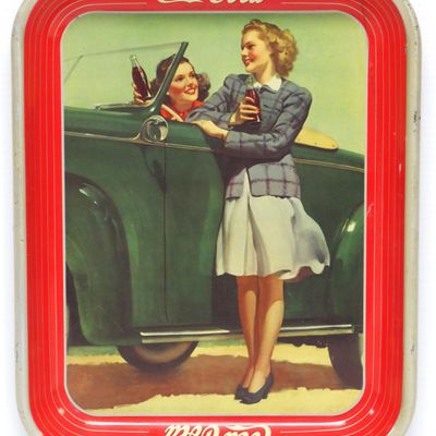 Sale Photo Thumbnail #49: 1942 Coca Cola tin serving tray