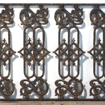 Sale Photo Thumbnail #139: Section of ornate cast iron fence