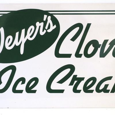 Sale Photo Thumbnail #46: Weyer's Clover Ice Cream sign