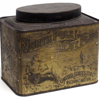 Sale Photo Thumbnail #30: 1-pound North Pole Cut Plug Tobacco tin