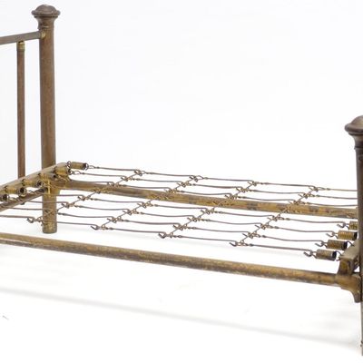 Sale Photo Thumbnail #246: Child's toy brass doll bed