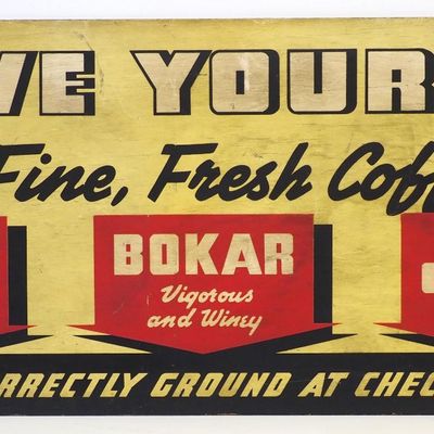 Sale Photo Thumbnail #214: Serve Yourself, Fresh Coffee sign