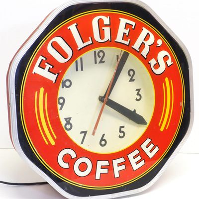 Sale Photo Thumbnail #253: Folger's Coffee neon sign
