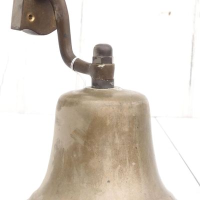 Sale Photo Thumbnail #57: Brass wall-mount bell