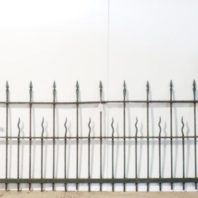 Sale Photo Thumbnail #259: 8-pc set of ornate cast iron fence