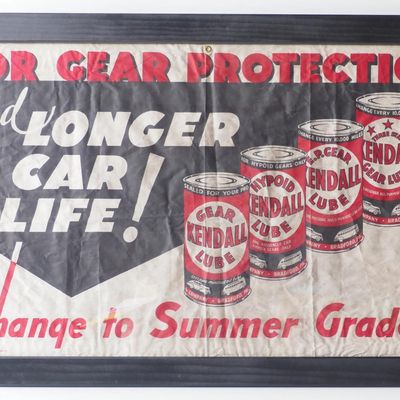 Sale Photo Thumbnail #243: Kendall Gear Lube framed canvas banner