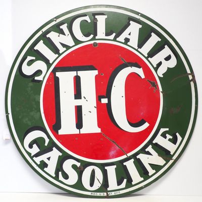 Sale Photo Thumbnail #378: Sinclair H-C Gasoline sign