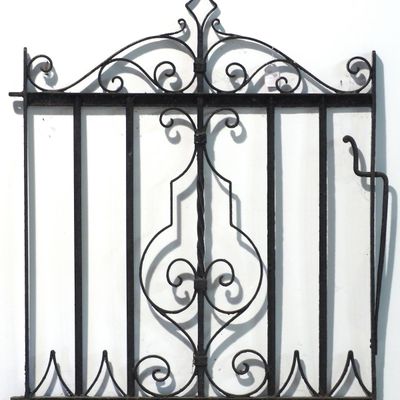 Sale Photo Thumbnail #86: Ornate cast iron fence gate