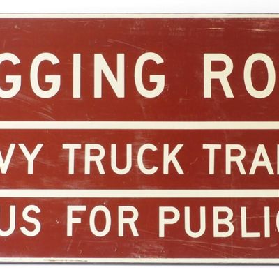 Sale Photo Thumbnail #239: Forest Service Logging Road sign