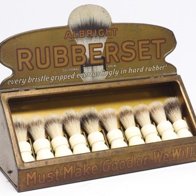 Sale Photo Thumbnail #39: Alright Rubberset shaving brush display