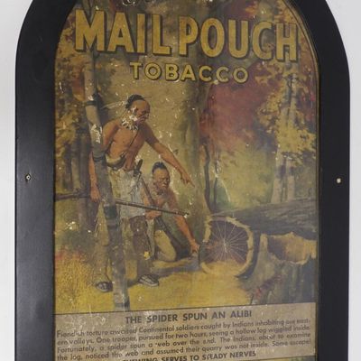 Sale Photo Thumbnail #99: Mail Pouch Tobacco cardboard advertisement