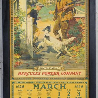 Sale Photo Thumbnail #146: 1928 Hercules Powder Company calendar