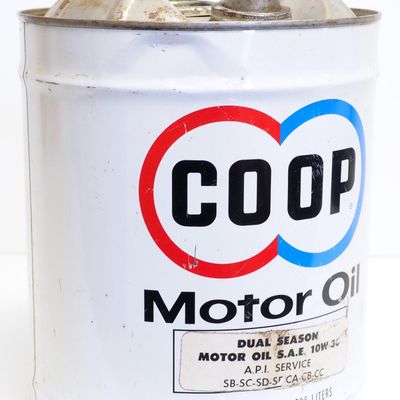 Sale Photo Thumbnail #24: 5-gallon Co-op Motor Oil gas can