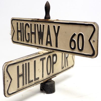 Sale Photo Thumbnail #247: Street corner sign for Hilltop Dr and Highway 60
