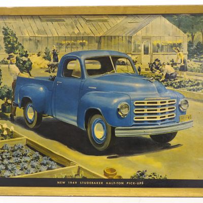 Sale Photo Thumbnail #28: Cardboard ad for Studebaker Pick-Up