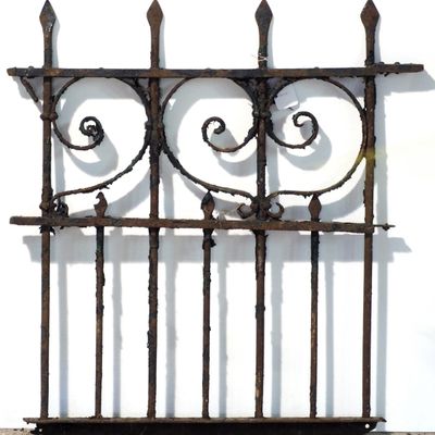 Sale Photo Thumbnail #260: Section of ornate cast iron fence
