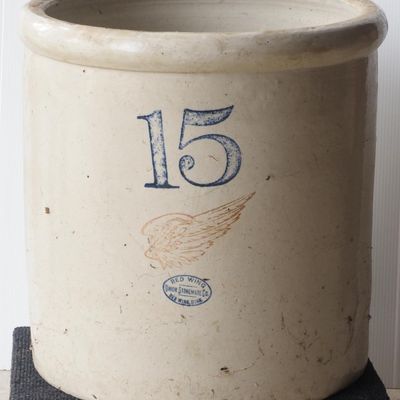 Sale Photo Thumbnail #223: 15-gallon Red Wing crock