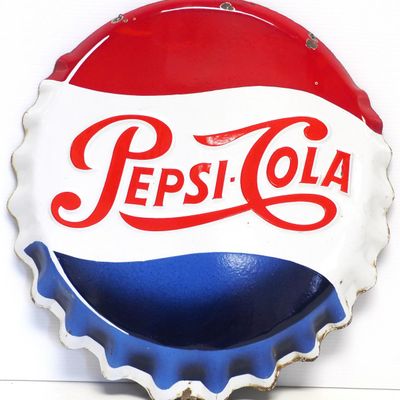 Sale Photo Thumbnail #373: Pepsi-Cola bottle cap sign
