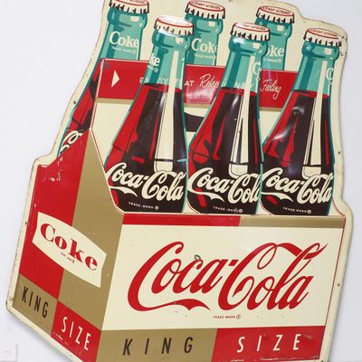 Sale Photo Thumbnail #341: Coca Cola King Size 6-pack sign