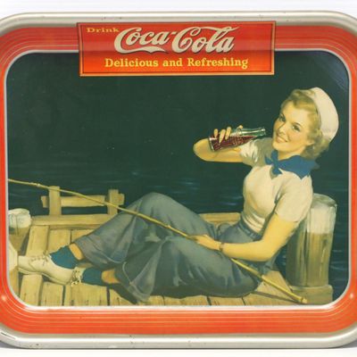 Sale Photo Thumbnail #47: 1940 Coca Cola tin serving tray