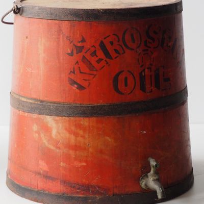 Sale Photo Thumbnail #303: 5-gallon wooden Kerosene Oil bucket