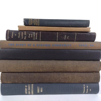 Sale Photo Thumbnail #258: 8 Antique Books on York County