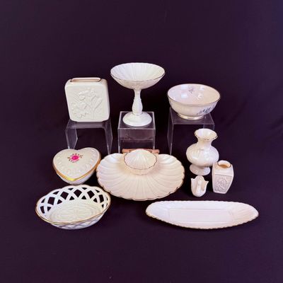 Sale Photo Thumbnail #451: 8 Pieces Of Lenox China Incl. Trinket Box