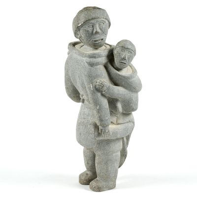 Sale Photo Thumbnail #49: Inuit Stone Carved Statue
