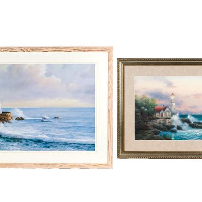 Sale Photo Thumbnail #125: 2 Framed Coastal Lighthouse Prints