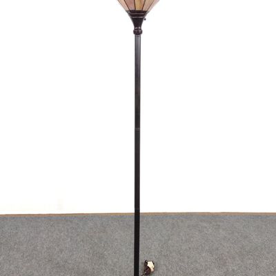 Sale Photo Thumbnail #160: Tiffany Style Torchiere Floor Lamp