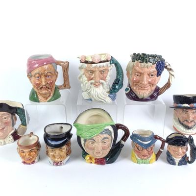 Sale Photo Thumbnail #164: 10 Royal Doulton Character and Toby Mugs