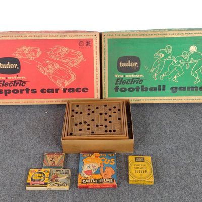Sale Photo Thumbnail #453: 3 Vintage Table Top Games & 4 Castle Film Rolls